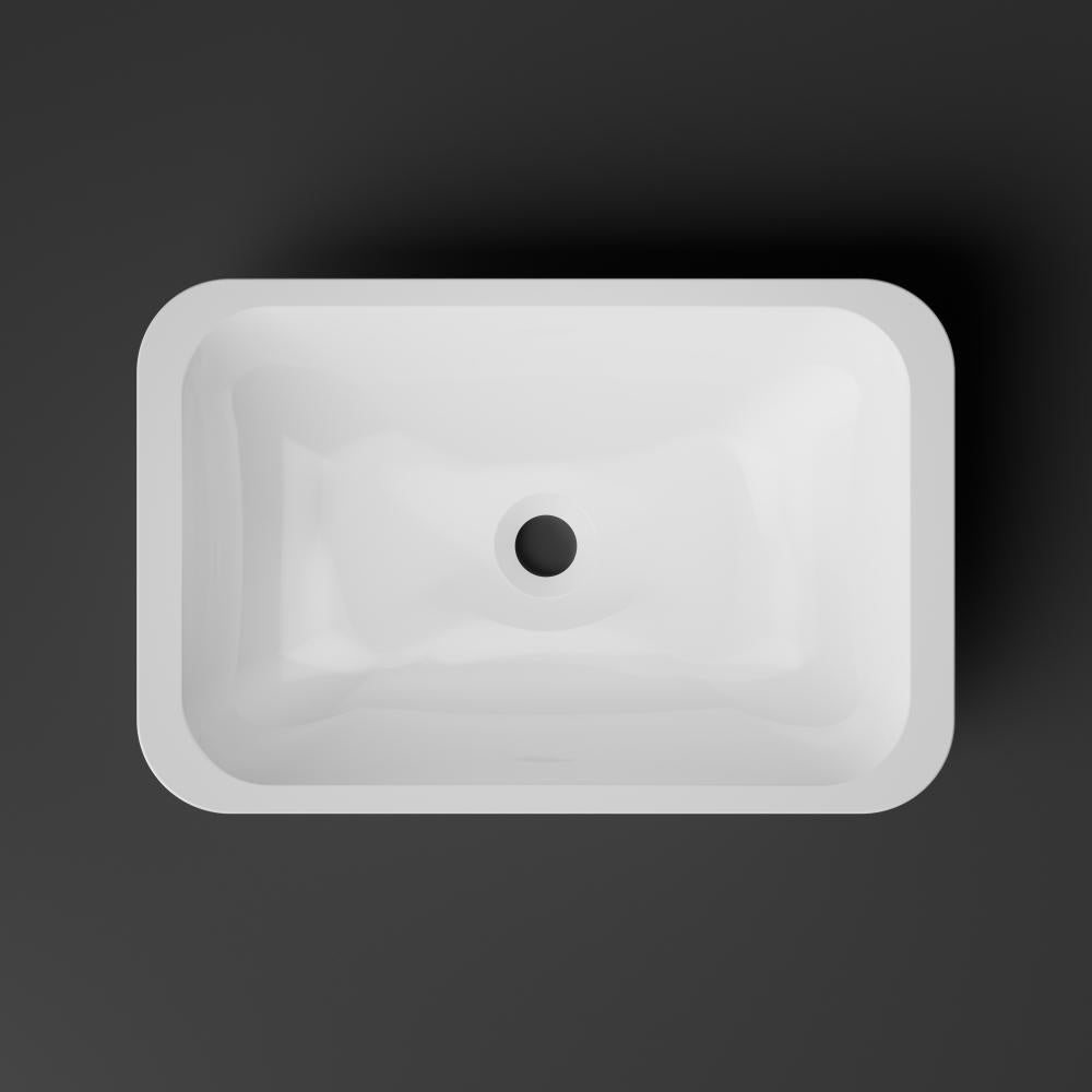Treos Serie 750 - Mineralguss Einbaubecken - Unterbaubecken - weiss glänzend