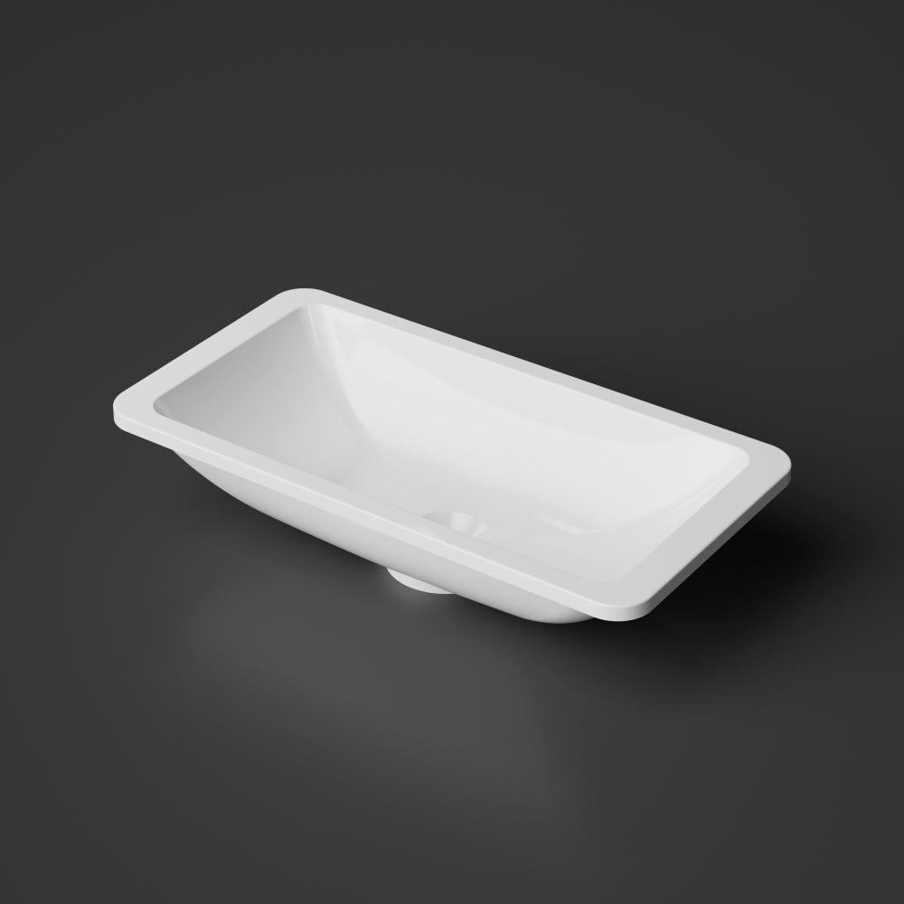 Treos Mineralguss Einbaubecken - Unterbaubecken - Serie 750 - Weiss glänzend