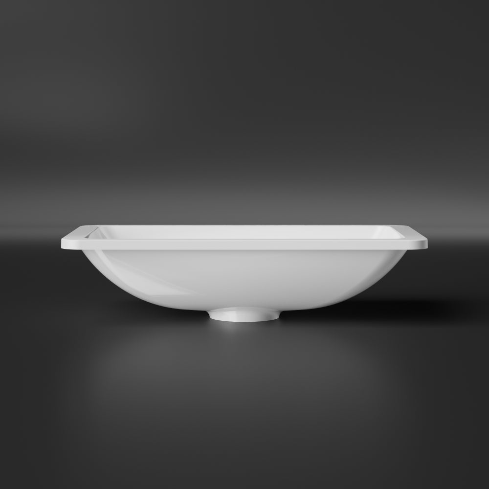 Treos Mineralguss Einbaubecken - Unterbaubecken - Serie 750 - Weiss glänzend