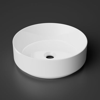 Aufsatzwaschtisch rund - aus Keramik - in Ø 40cm - Treos Serie 800 - weiß