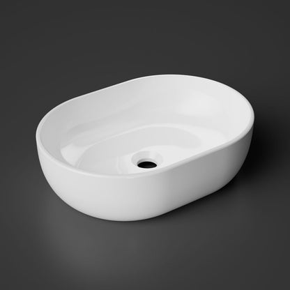 Aufsatzwaschtisch Keramik  - Treos Serie 800 - Breite 48,5cm weiß